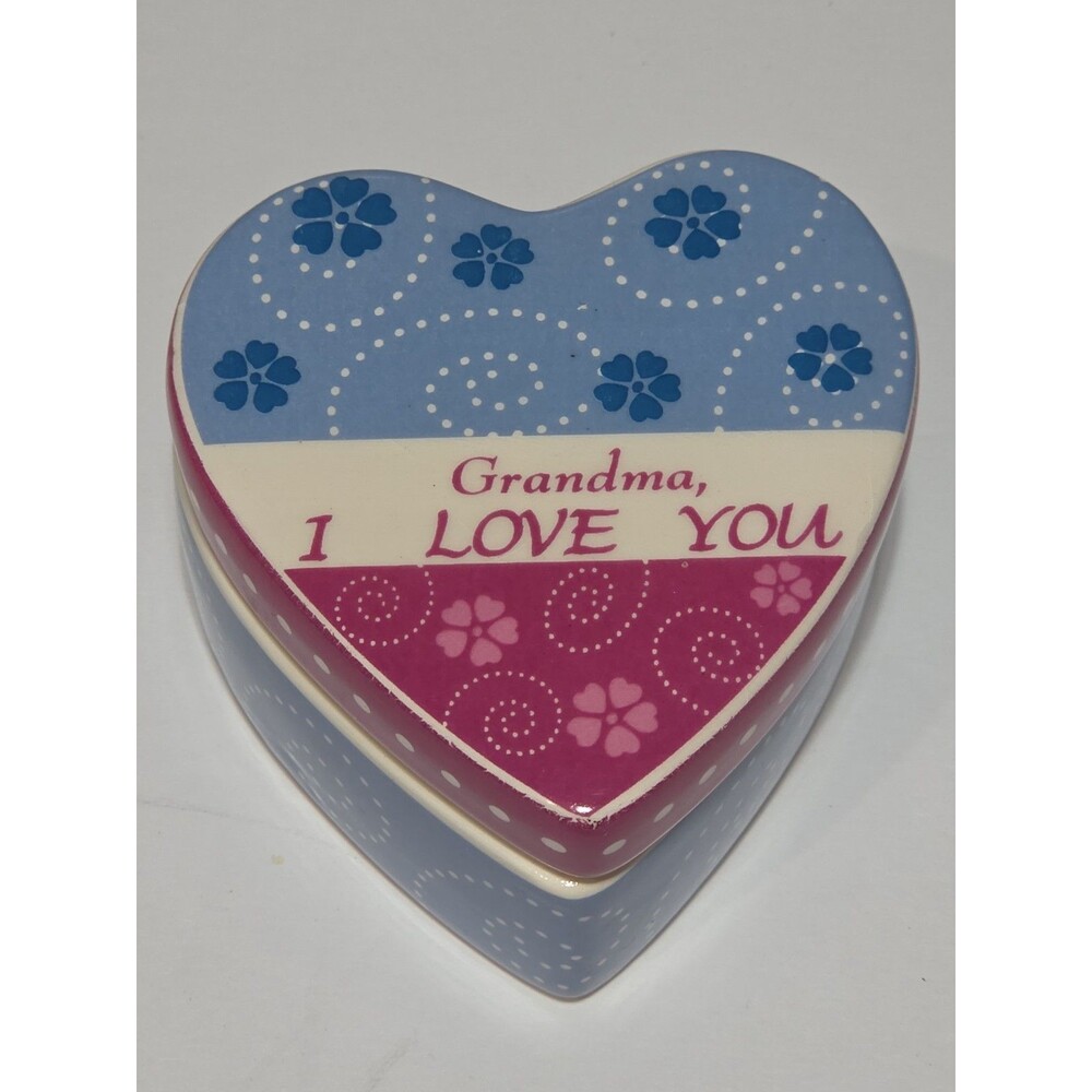 Heart Shaped Trinket Box Grandma I Love You. With All My Heart